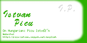 istvan picu business card